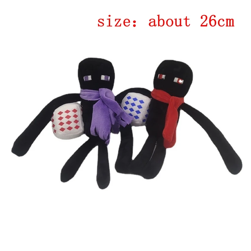 New Minecraft Enderman Wear a Scarf Cotton Plush Toys Cute Home Decor Living Room Sofa Seat Toy Game Fans Birthday Gift