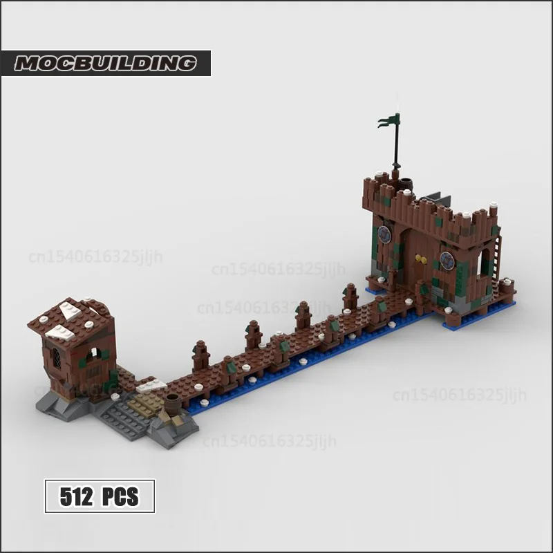 Entrance of Lake Town Moc Building Blocks The Rings Movie Assembly Technology Bricks Display Scence Toys Model Xmas Gifts