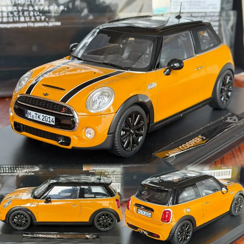 

Модель автомобиля BMW MINI Cooper S из литого металла, масштаб 1:18, желтый цвет