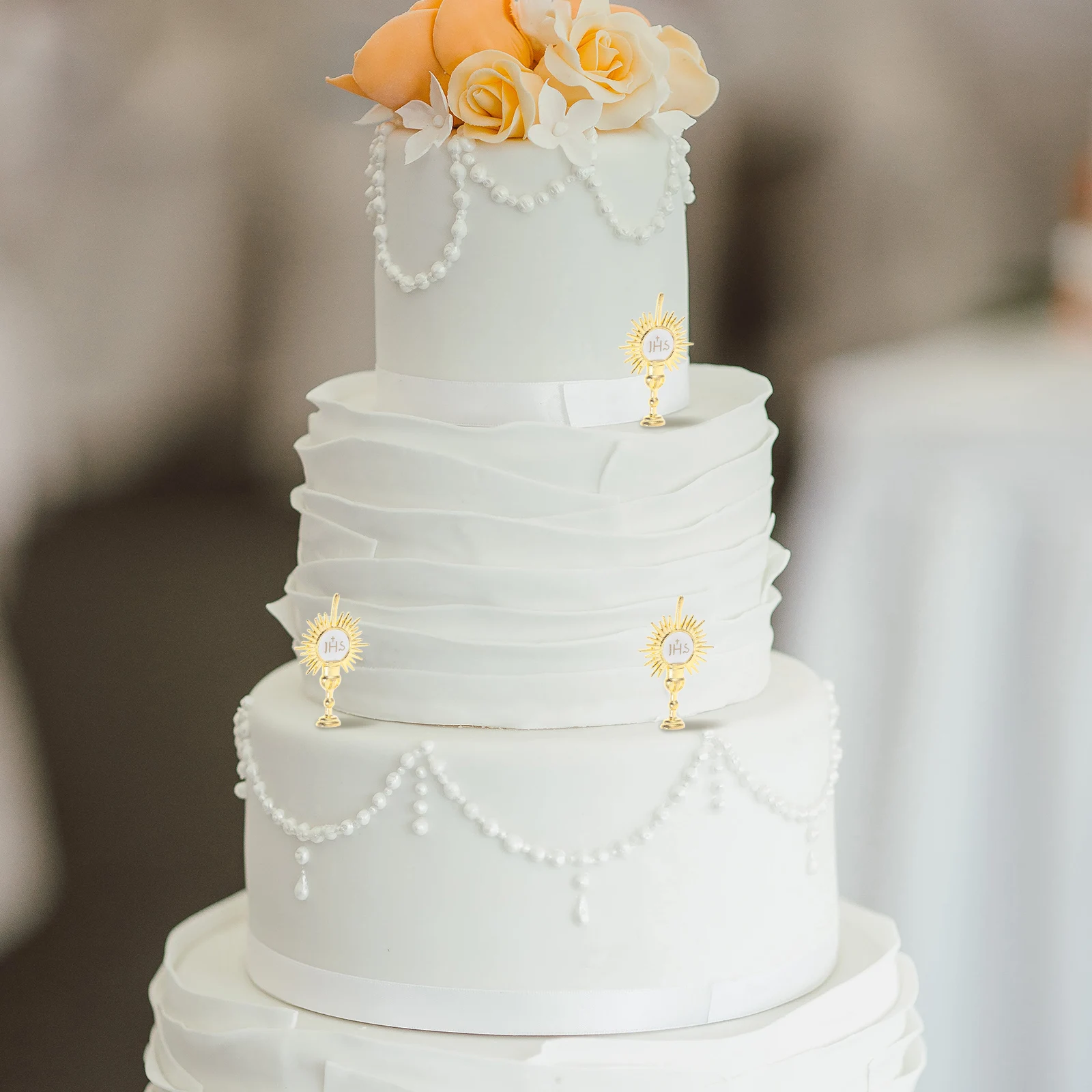 

24pcs Light Decorations 1 75 Inch Religion Party Supplies Cross naments Party Supplies Church Cake Topper Bible