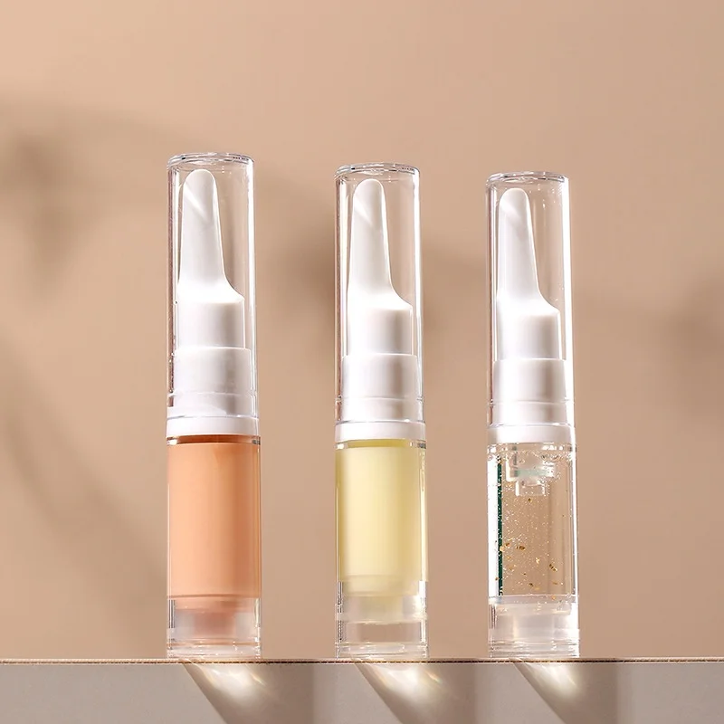 5/10/15ml Clear Foundation Dispenser Bottle Portable Travel Essence Sample Container Airless Vacuum Eye Gel Cream Empty Tubes