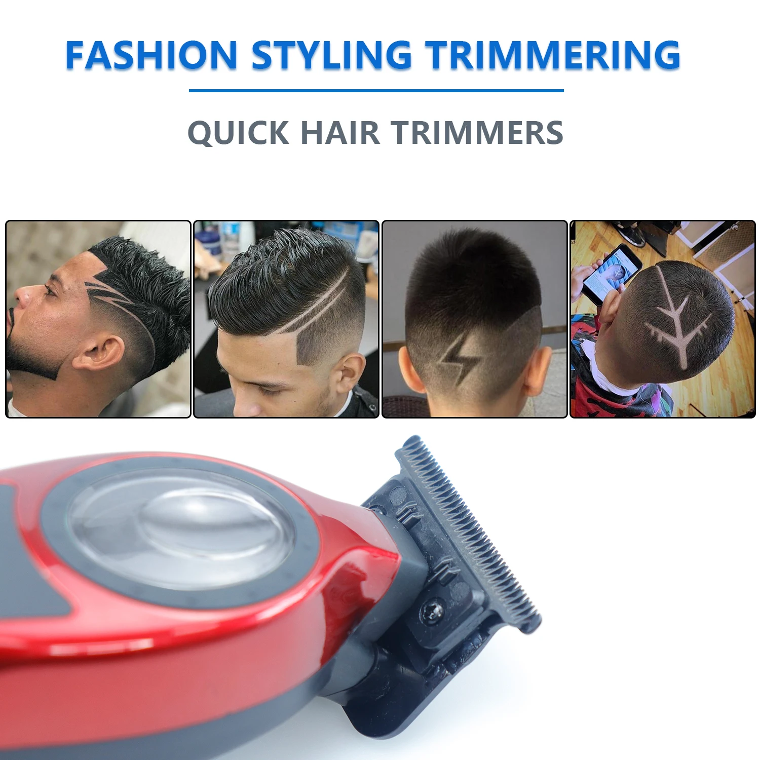 HClippers Professional Men\'s Electric Hair Trimmer with Barber Fade Combs Hairdresser Aprons Haircut Capes for Hair Style Trim