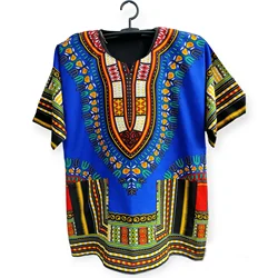 Fashion Dashiki Pullover Tunic Traditional Men T-shirts Colorful African Stylish Elegance African Ethnic Unisex Men's Clothing