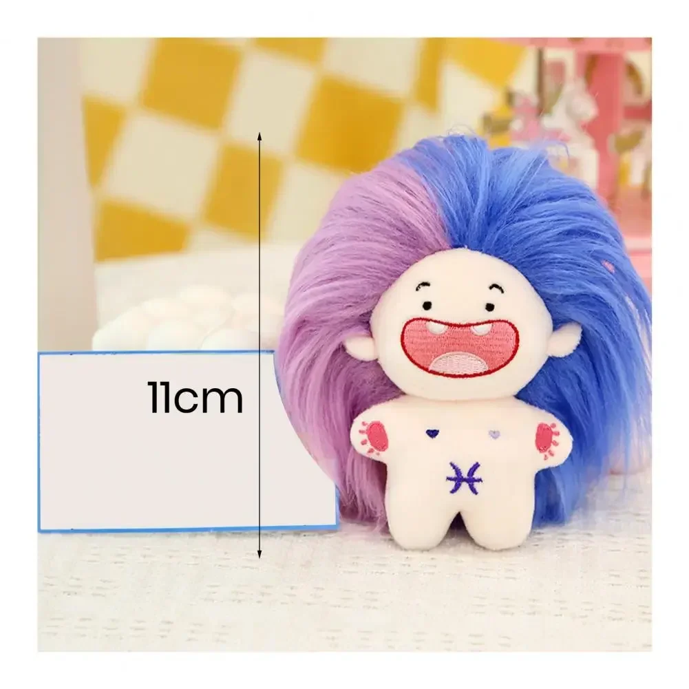 11cm Mini Doll Plush Rock Doll Baby Dolls Stuffed Figure Toys Cotton Plushies Toys Cute Funny Collection Girls Brithday Gifts