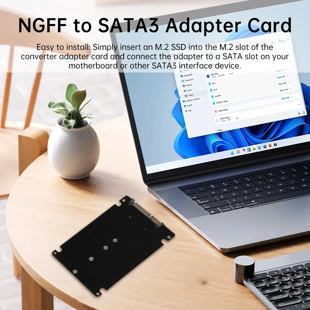 SATA3.0 6Gbps M.2 NGFF SSD To SATA3 Adapter Card M2 NGFF SSD To SATA3.0 External Hard Drive Box Hard Disk Adapter Board