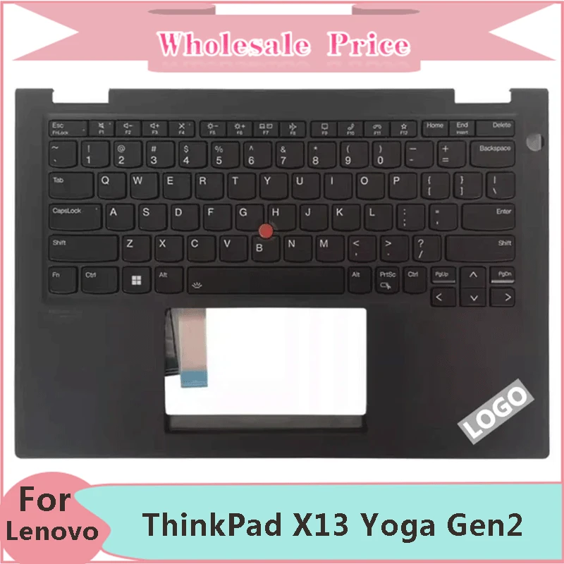 

New Original For Lenovo ThinkPad X13 Yoga Gen2 Laptop Palmrest Case Keyboard US English Version Upper Cover