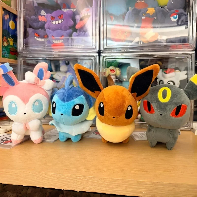 

Плюшевая игрушка Pkm Eevee Evolution Series, мягкая милая мультяшная фигурка, коллекционная, для декора дома, подарок на день рождения для фанатов аниме