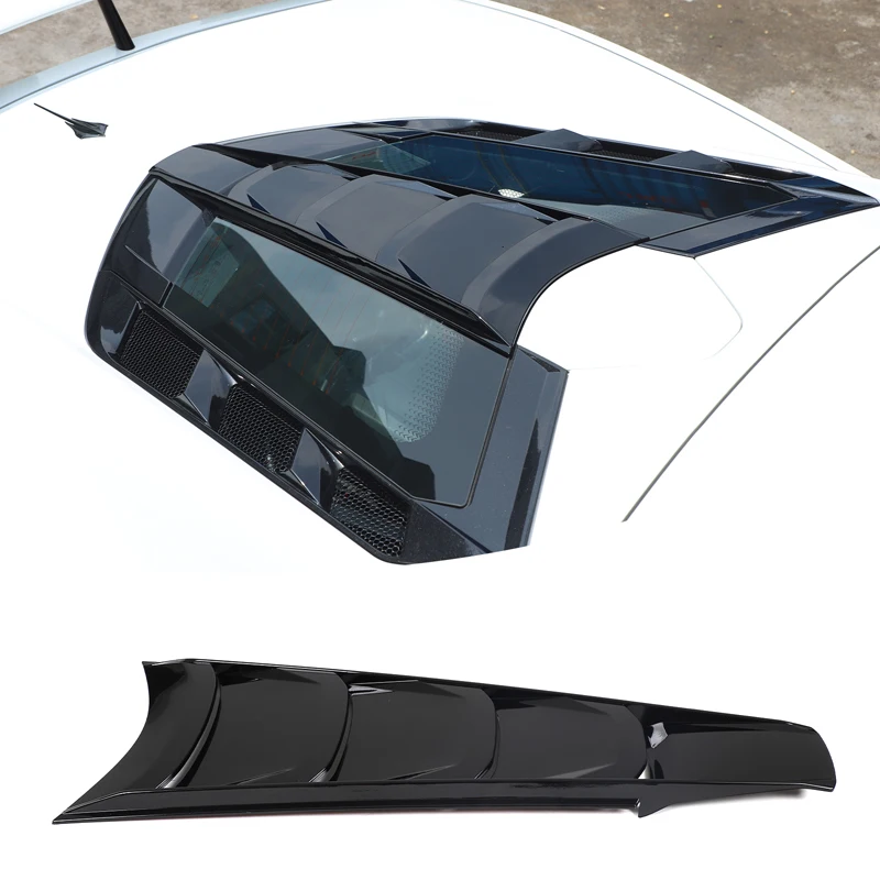 Rear Window Shutter Cover Trim Sticker Back Window Louver Panel Decoration Car Accessories For Chevrolet Corvette C8 2020-2026