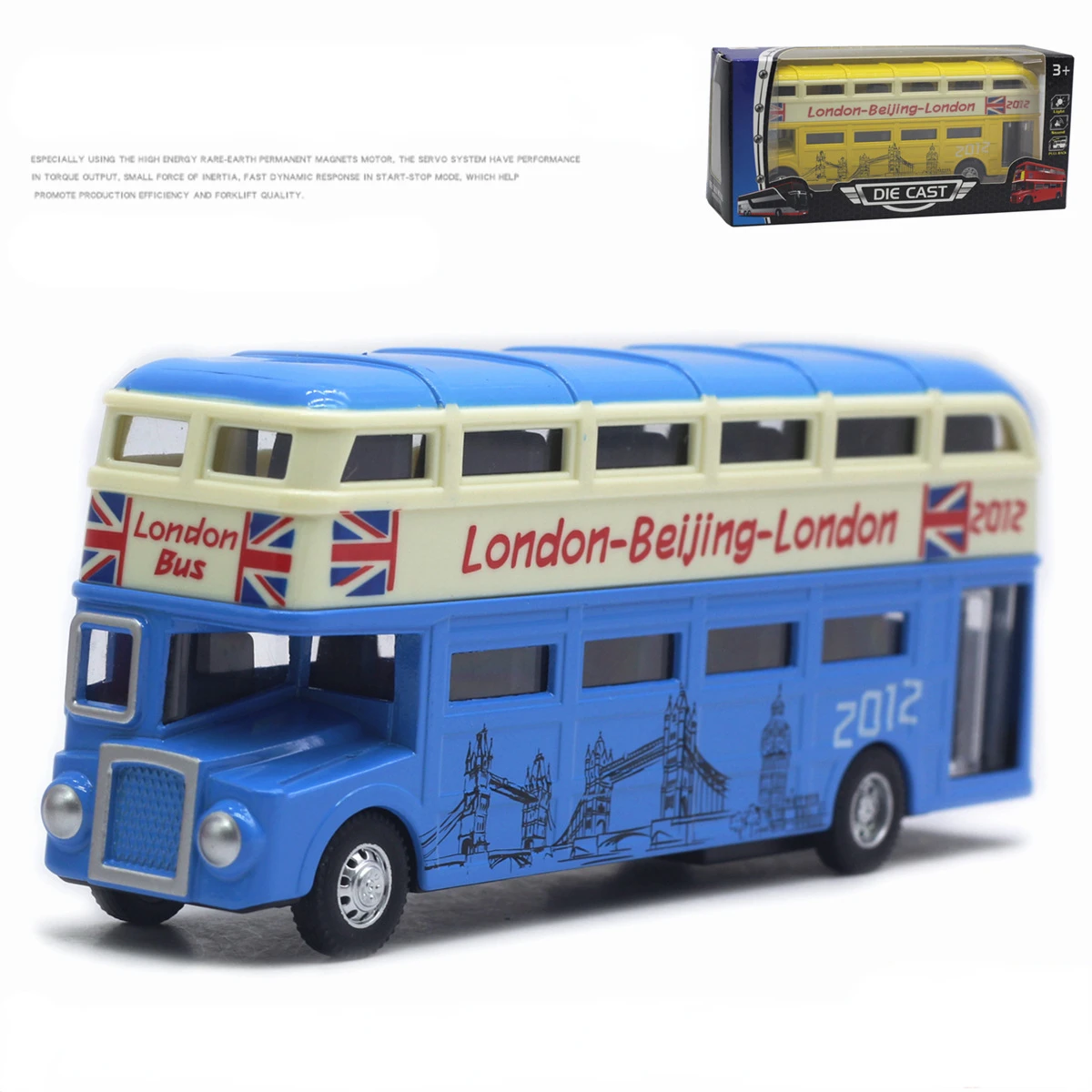 London double decker Bus modello in lega di auto pressofusi in lega di metallo modello di auto simulazione Sound Light Collection ragazzi giocattolo