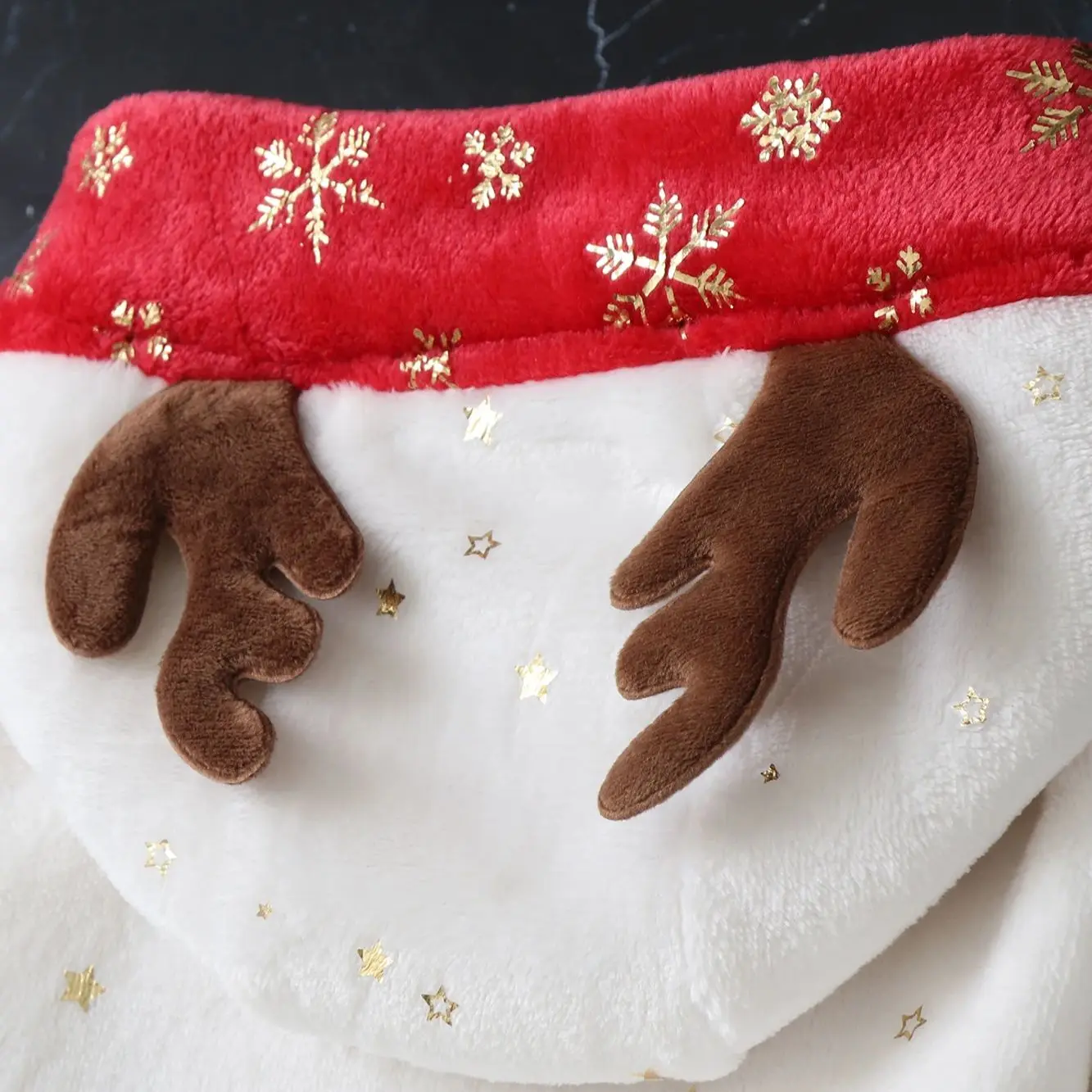 AYNIGIELL Newborn Baby Christmas Clothes Fall and Winter Baby Christmas Jumpsuit Newborn Baby Plush Romper