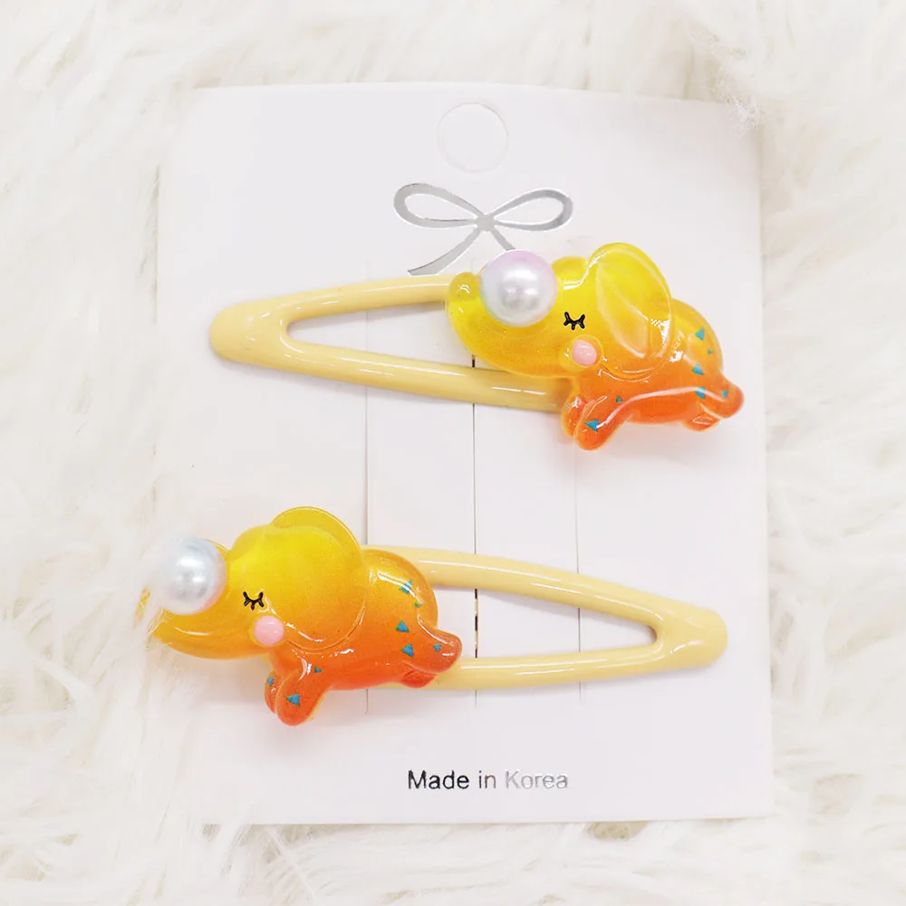 2Pcs Hairpin Girl Animal Cute Hair Head Hair Accessory Elephant Dinosaur Headpiece Hairpin Cartoon Headband Hairpin Headpiece