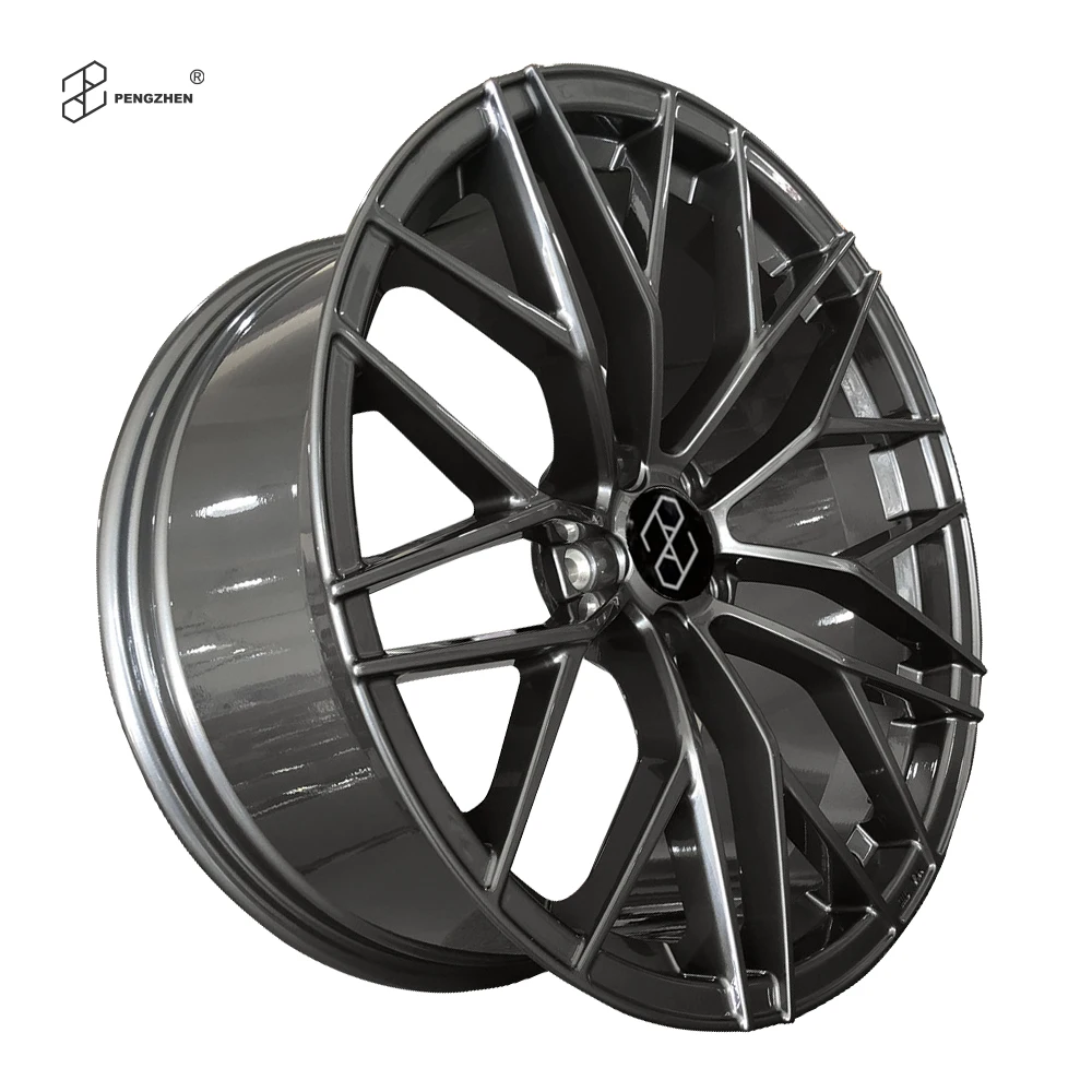 For  Custom Powder Coating Gloss Dark Gun Metal Grey Multi Spoke Forged Alloy 20 21 22 23 Inch Alloy Wheels Rims for Bentley