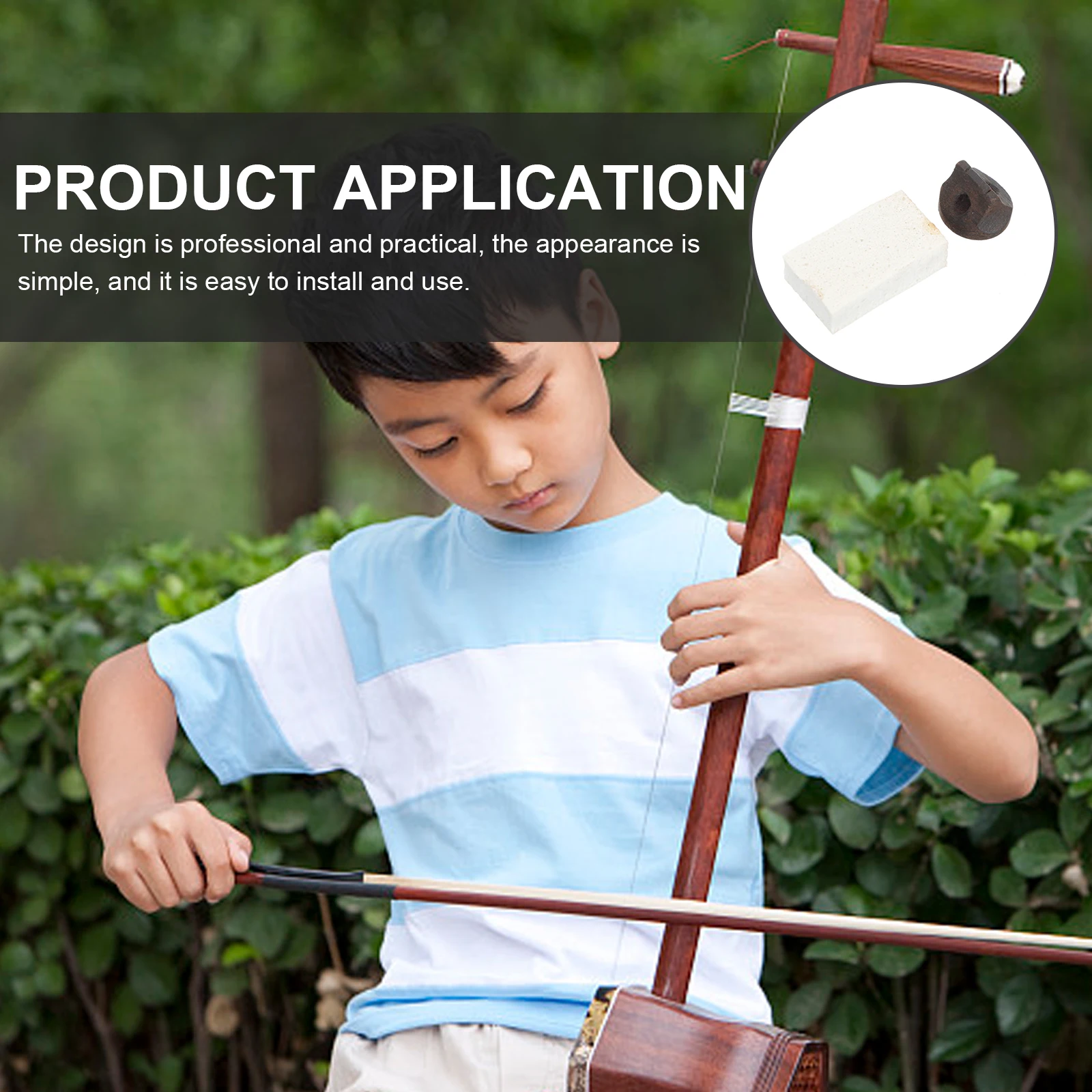 

5 set Erhu Mute Felt Accessories for String Instruments Sound Muffling Durable Simple Design Easy Installation Practice for Erhu