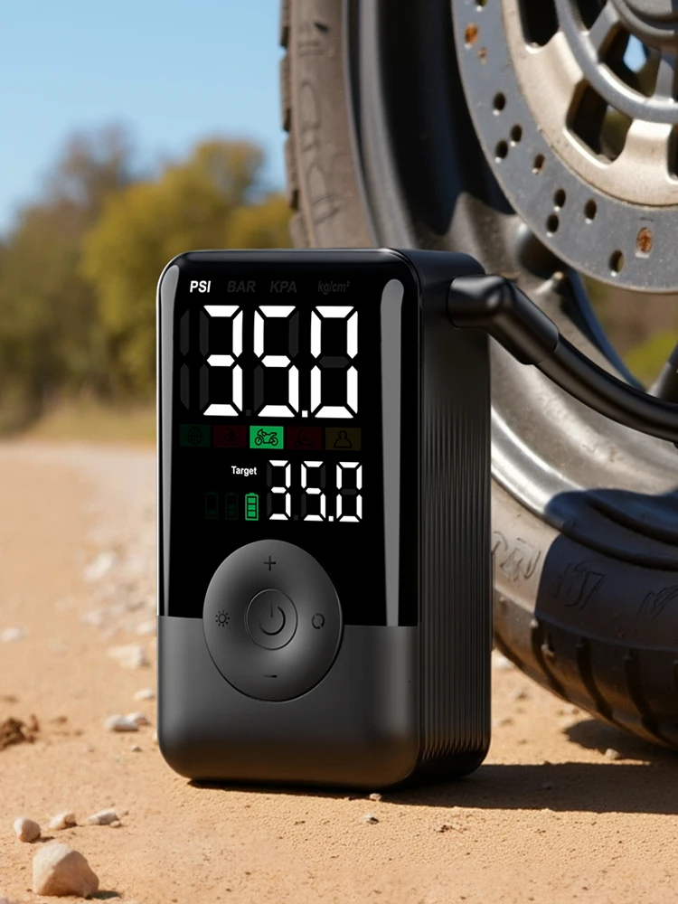 AliExpress CARSUN Carsun Cordless Air Compressor, 17mm Cylinder Tire Inflator, Rechargeable Digital Pump for Motorcycle Bicycle Sports Balls