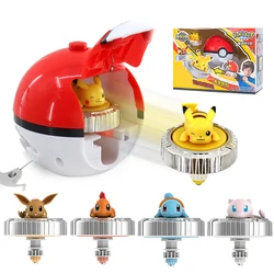 Pokemon Spinning Top Action Figure Pikachu Charmander Squirtle Mew Eevee Elf Ball Gyro Spinner Game Collect Toy Set Child Gift