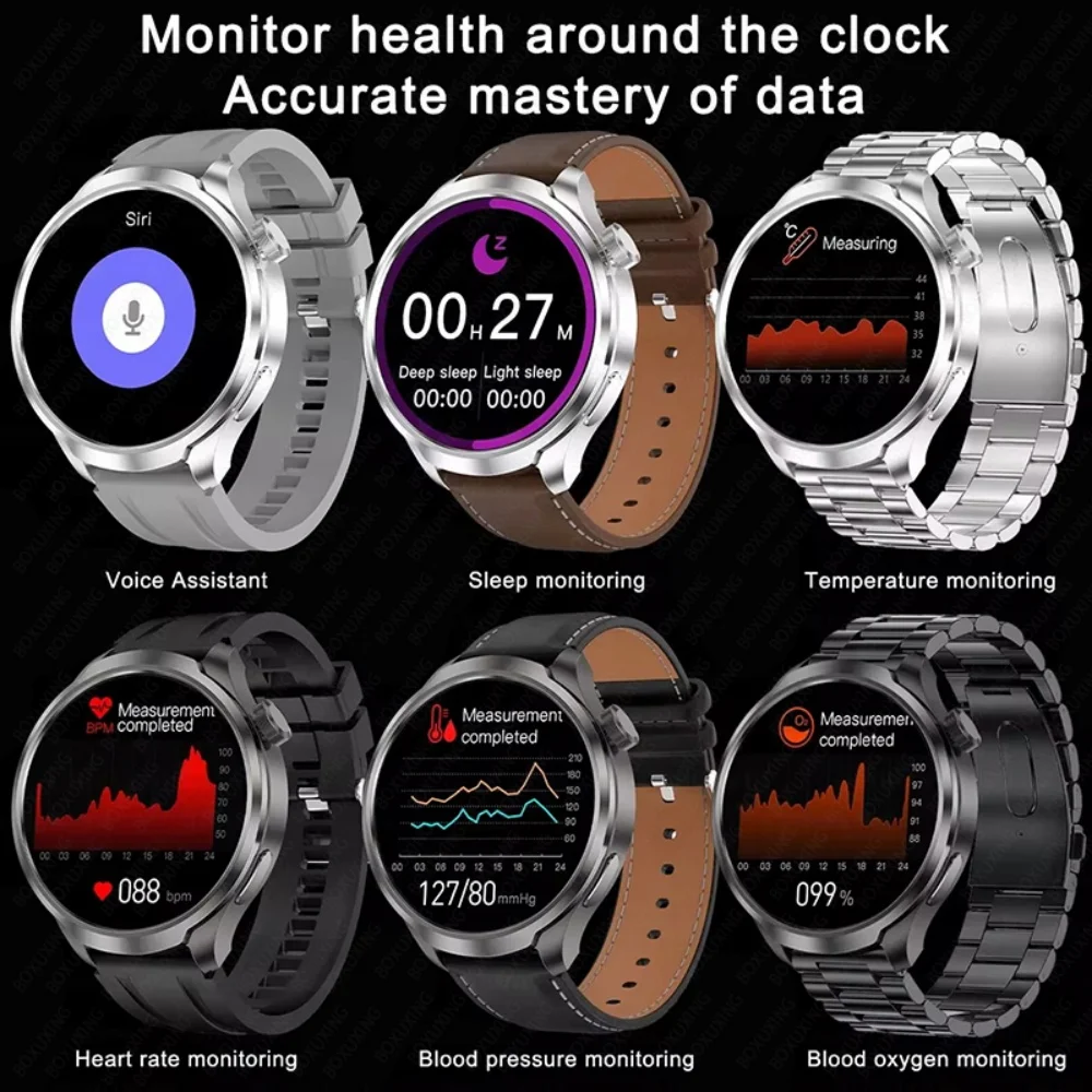 Смарт-часы с Bluetooth для мужчин, SMS-напоминание, NFC, компас, GPS, пульс, водонепроницаемые, спортивные, музыкальные, на открытом воздухе, умные часы для HUAWEI