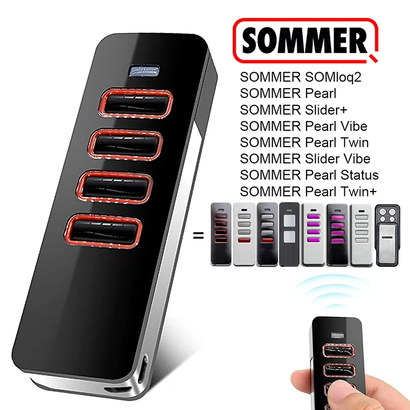 

Newest SOMMER Pearl Slider Vibe Twin Status 4018V000 4018V003 S10779-00001 4019V000 4019V001 Garage Door Remote Control 868.8MHz