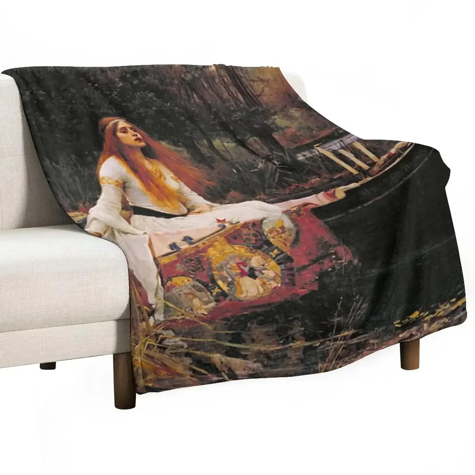 THE LADY OF SHALLOT - WATERHOUSE Throw Blanket Decorative Throw Plaid on the sofa For Baby Soft Beds Blankets