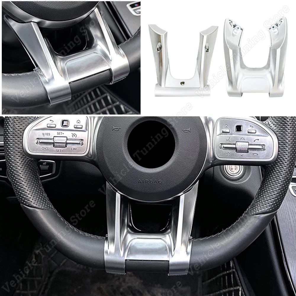 

Car Steering Flat Wheel Trim Cover For Mercedes Benz AMG Sport A W177 B W247 C W205 G W463 GLS W257 CLA C118 Class 2019+