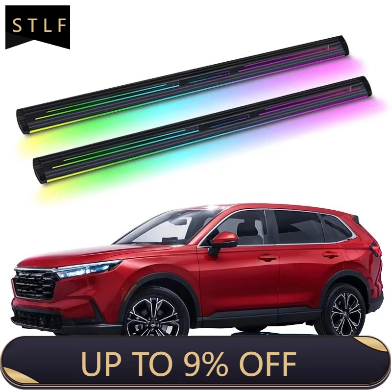 

Electric Running Boards Retractable Aluminum Alloy Neon LED Light Automatic Power Side Step for CR-V 2022+ with Carry Bag