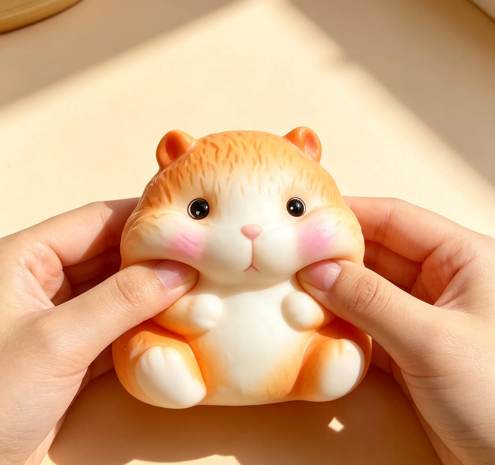 Cute Hamster Squishy Stress Toy Soft Squeeze Animal Fidget Slow Rising Stress Relief Toy Kawaii Desktop Decoration