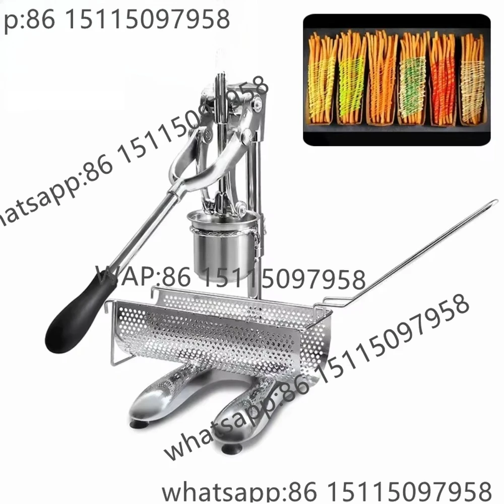 

Manual stainless steel French fries juicer 30cm extra long French fries maker mashed potato machine