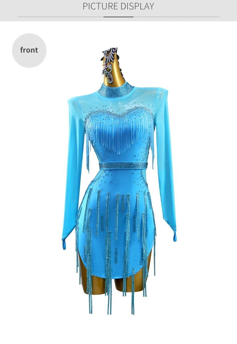 2026 Neuer Lateinamerikanischer Tanzrock, Sexy Damen-Tanzanzug, Partykleid für Mädchen, Trainingskleidung, Samba-Sportkostüme, Bühnenoutfit für Frauen – Detail 7