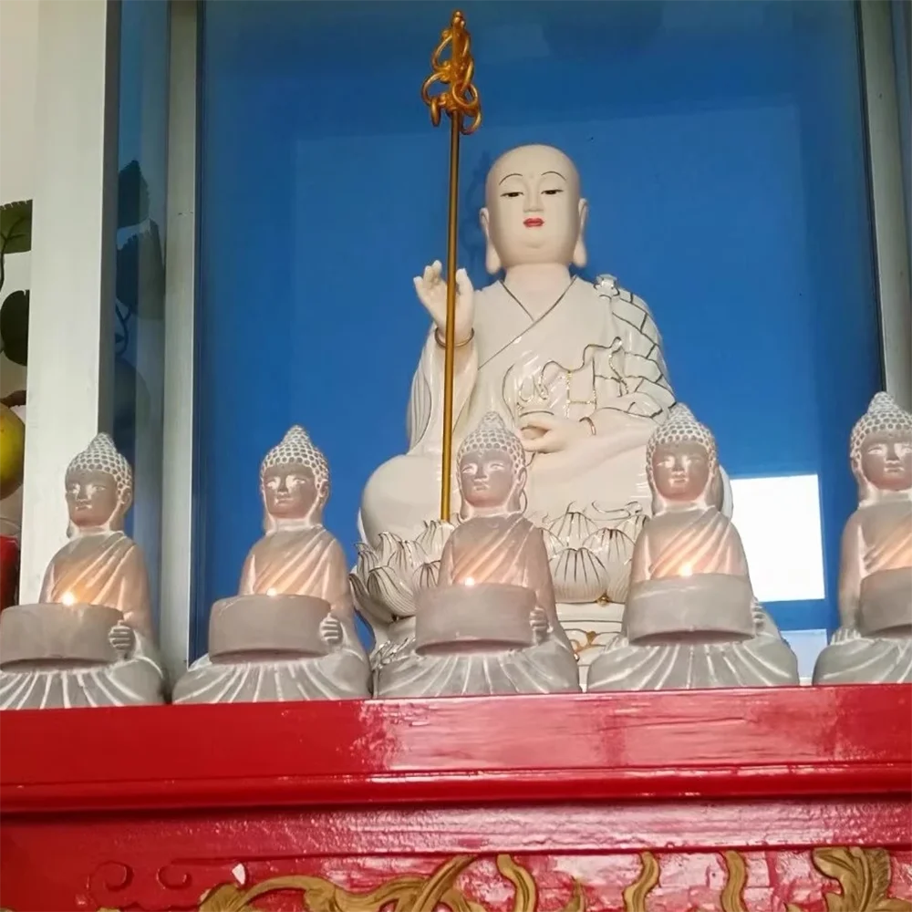 

3D Meditation Buddha Mold for Concrete Crafts 15cm Statue Silicone Mold for Cement Gypsum Tea Light & Candle Stand Molds