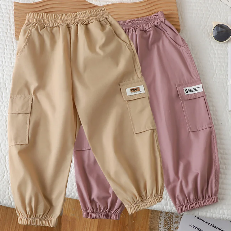 

Boys Girls Casual Pants Autumn Fashion Children Cargo Pants New Spring Versatile Trousers Kids Trend Long Sweatpants 1-10 Years
