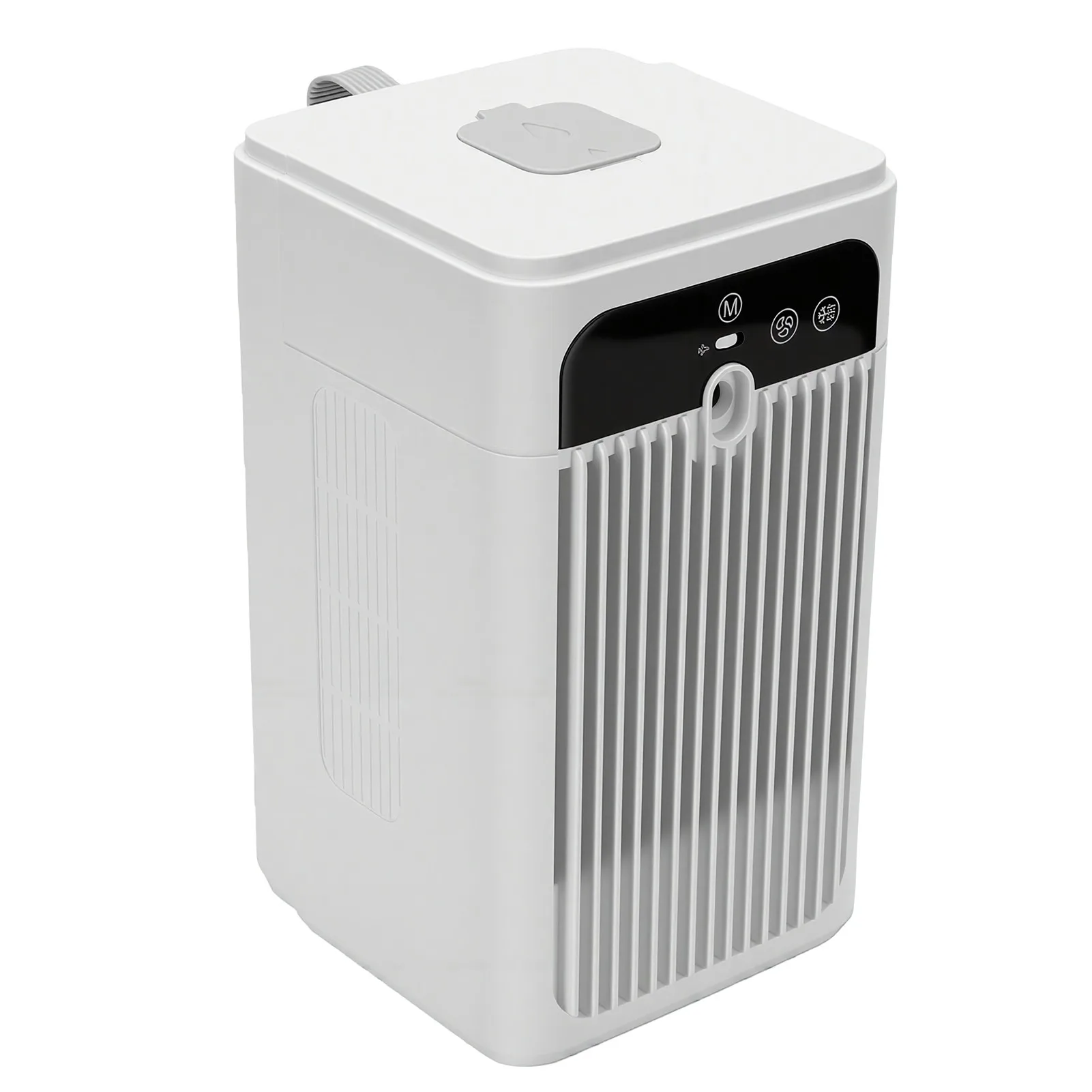 Desktop Air Conditioner with Timer Clock Ambient Temperature Display 500ML Rechargeable Desk Air Cooler Fan for Home Office