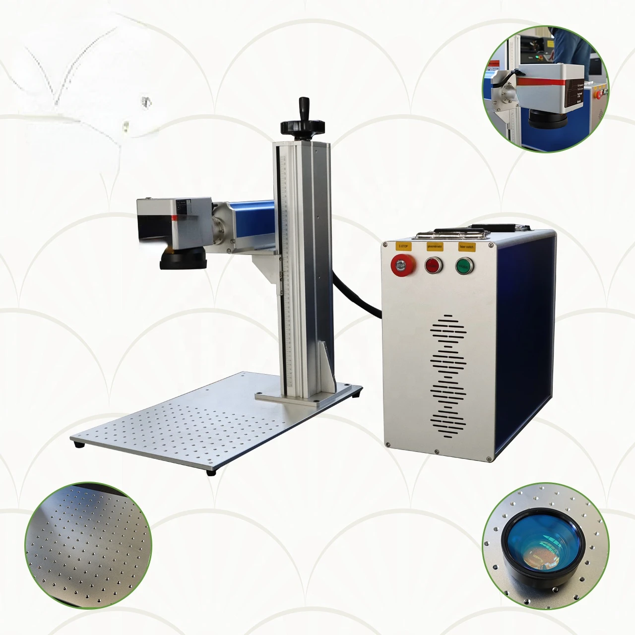 30% discount  professional manufacturer Portable split metal fiber laser marking machine 20w Roclas