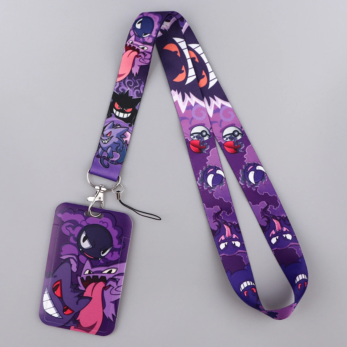 Cute Gengar Credential Holder Japanese Anime Lanyards for Key Neck Strap For Card Badge Gym Keychain Keyring Accessories Gifts