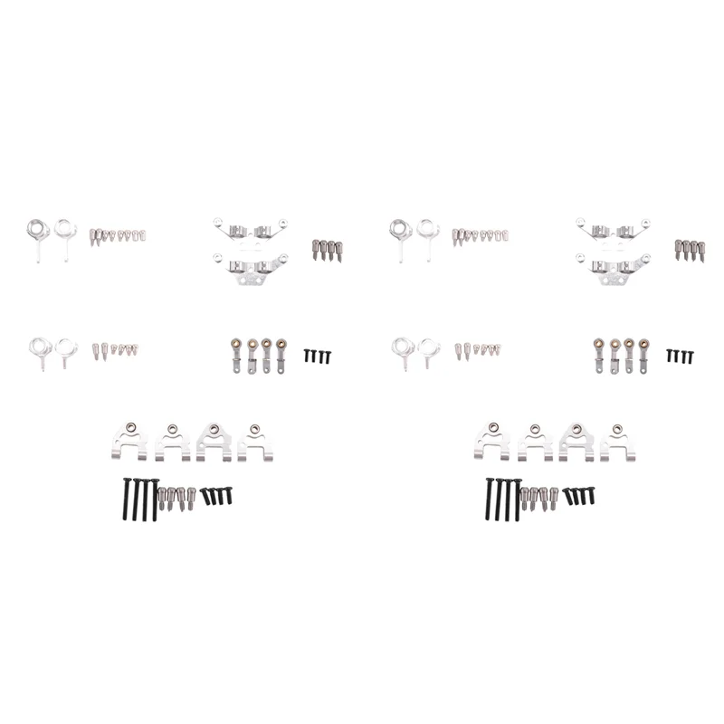 AS96-2Set โลหะพวงมาลัย Swing Arm โช้คอัพแผ่นชุดสําหรับ Wltoys P929 P939 K969 K979 K989 K999 Silver