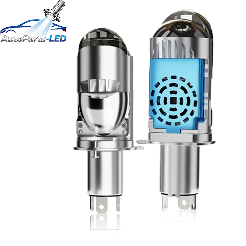 

2pcs H4 Bi LED Projector Lens Auto Headlight Bulb Plug&Play CSP Canbus Auto Motorcycle Turbo Lamps Dual High Low Beam 12V