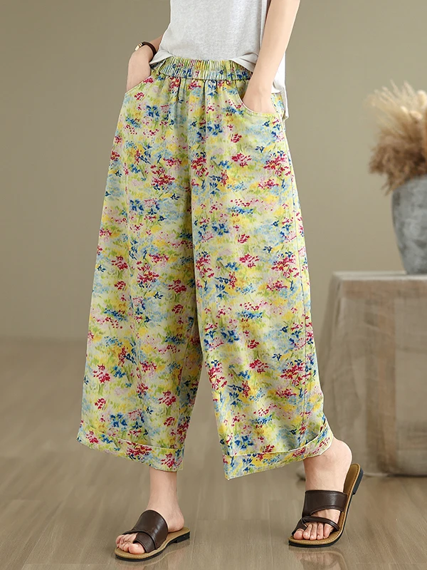 กางเกงยีนส์พิมพ์ลายสไตล์จีนย้อนยุค ทรงขากว้างลำลอง ทรงเข้ารูปขาตรง สำหรับผู้หญิงไซส์ใหญ่