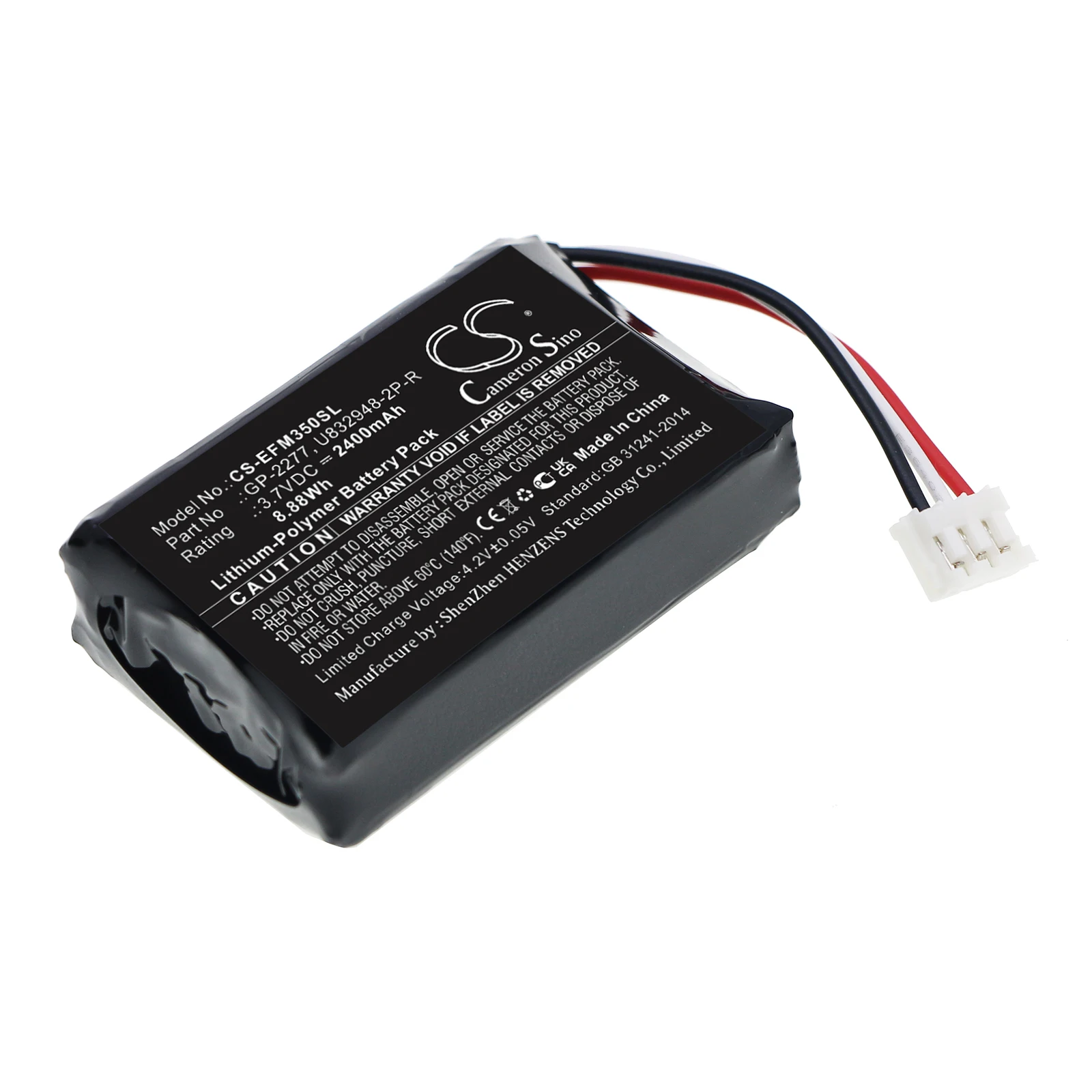 

3.7V 2400mAh Battery GP-2277 U832948-2P-R for EXFO PPM-350D PON Power Meter +TOOL