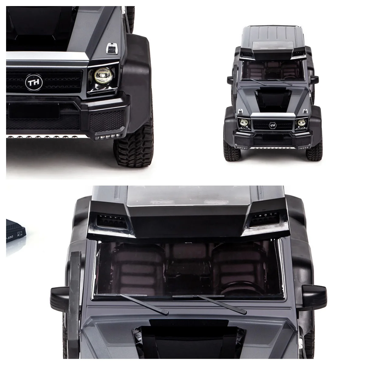 

KM6 6X6 RC Rock Crawler Car 1/8 Traction Hobby Radio Control Off Road Vehicle Independent Axle Locks Brushed Motor Vehicle Model