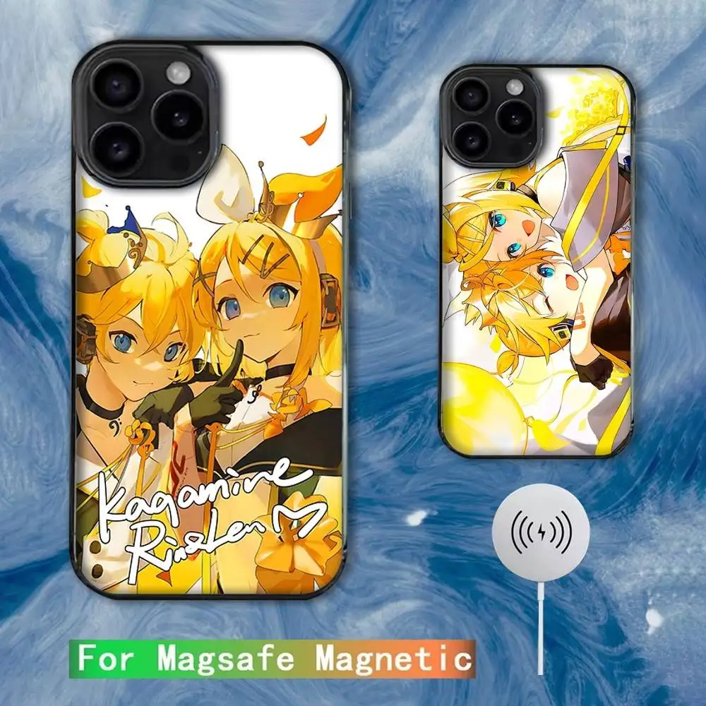 

K-KagamineS Rin Len Phone Case For iPhone 16e,16,15,14,13,12,11,Plus,Pro,Max,Mini Magsafe Magnetic Wireless Charging