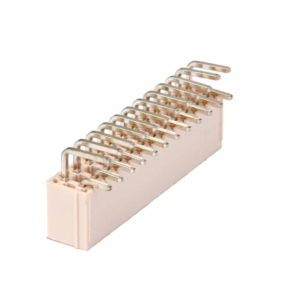 Beige 24 Pin Angled Power Supply PCB Solder L Plug Connector Converter