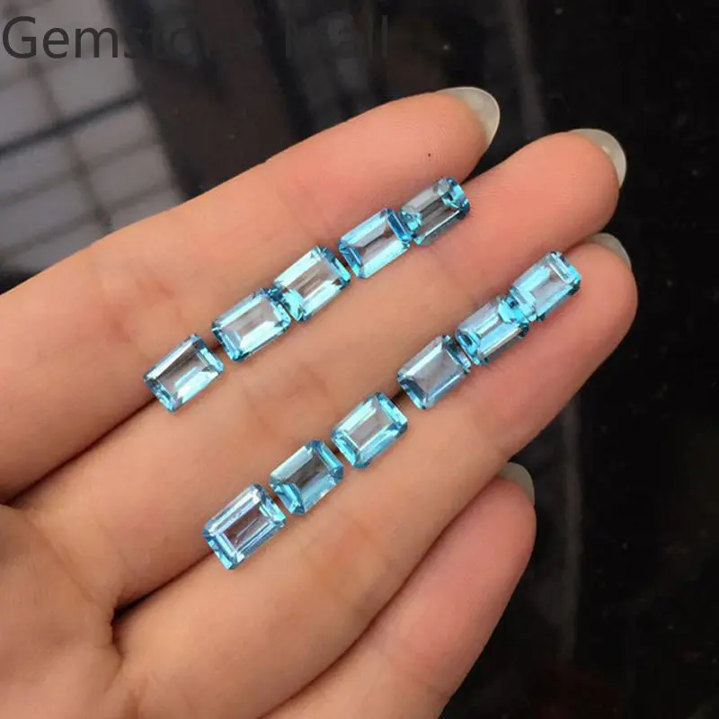 Wholesale Price Emerald Cut Topaz 3mm*5mm To 13mm*18mm VVS Grade Natural Topaz Loose Gemstone for Jewelry Shop - Image 5