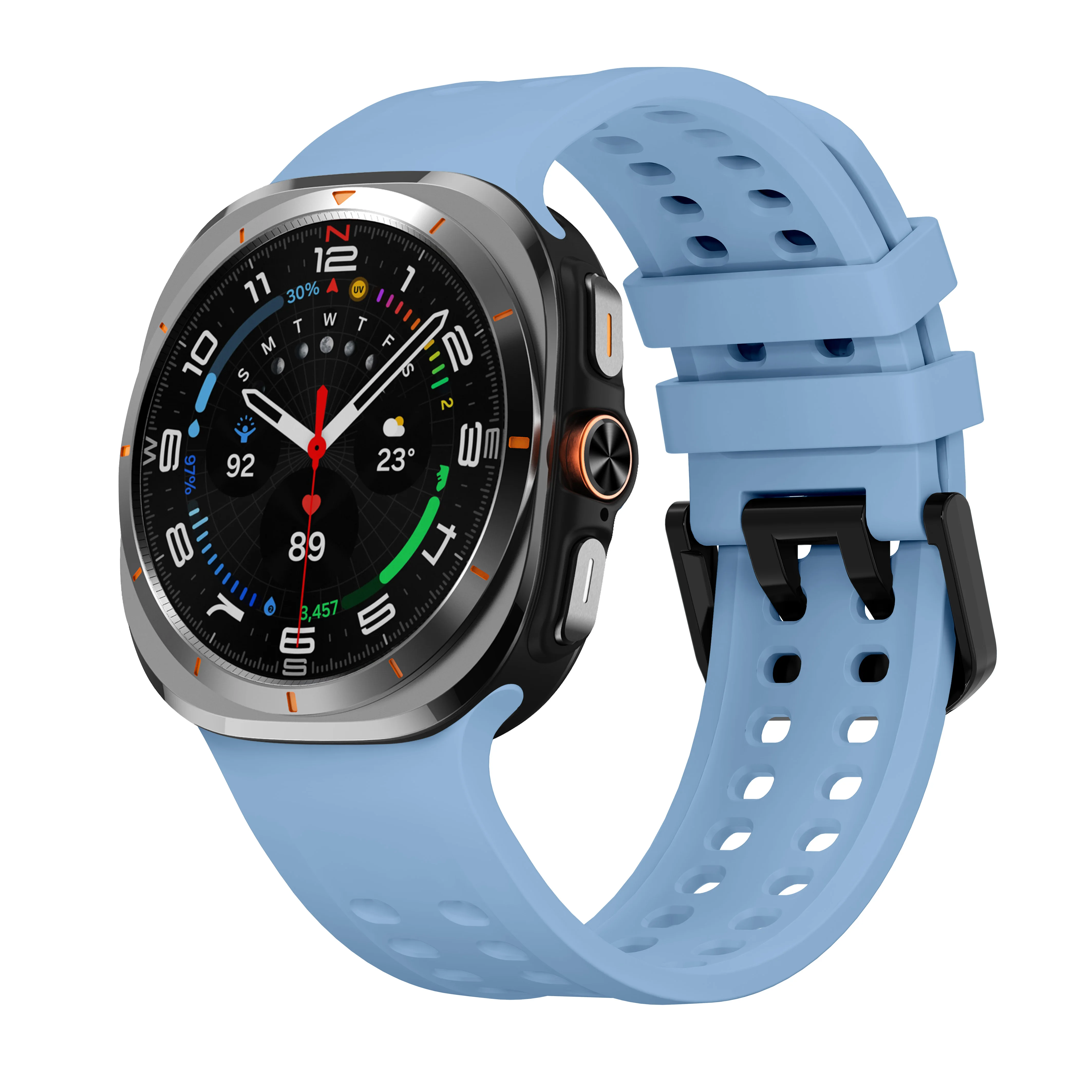 Sportliches Weiches Silikonarmband für Samsung Galaxy Watch Ultra2, Nahtloses Armband für Galaxy Ultra 2025 47mm Zubehör – Detail 29