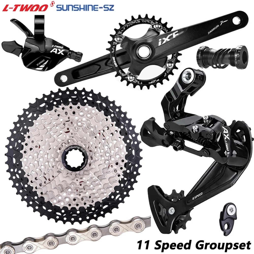 

LTWOO MTB Bicycle 11 Speed Groupset 1X11 Shifter Trigger Rear Derailleur 11V 52T Cassette 11V Chain Current K7 Flywheel Sprocket