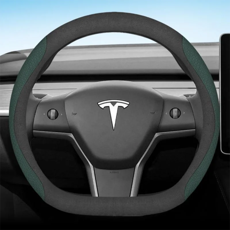 Pro tesla modelka S 3 Y 2012-2023 2013 2016 2017 2020 2021 auto vyhřívání kolo obal PU kůže 11colors protiskluzový auto příslušenství