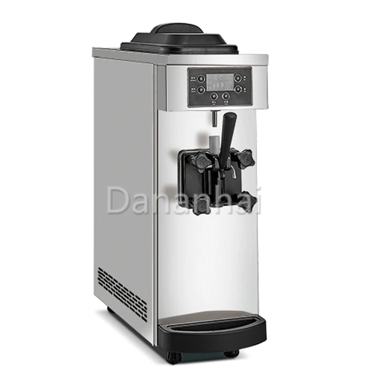Commercial Soft Serve Ice Cream Maker, Single Nozzle Countertop Frozen Yogurt Machine for Catering Service