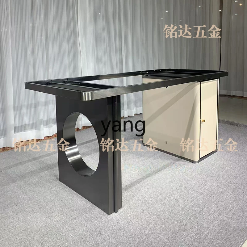 LT stainless steel tea table legs rock slab marble tea table desk integrated