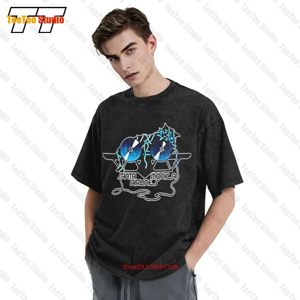 Skate Santa Monica Airlines Sma Natas Kaupas Kitten Shirt I85G
