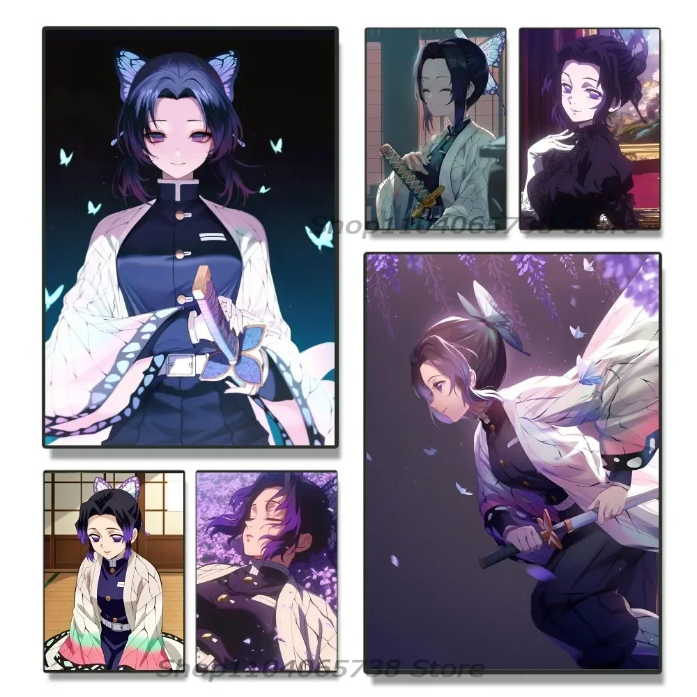 1PC anime Demon Slayer Kimetsu No Yaiba Kochou Shinobu Poster Paper Print Home Living Room Bedroom Entrance Bar Estaurant Cafe