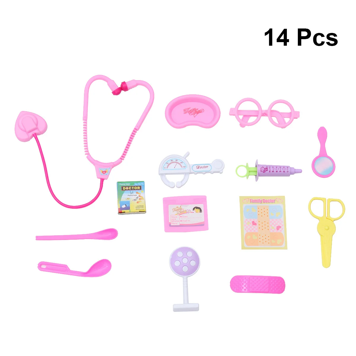 14-częściowy Mini Zestaw Biżuterii dla Dziewczynek do Zabawy w Udawanie, Bezpieczne Rekwizyty do Cosplayu, Prezent dla Dziewczynek, Urocze Akcesoria do Odgrywania Ról