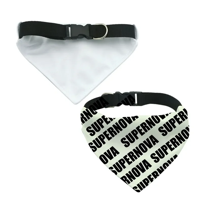 Thermal Sublimation White Blank For Custom Diy Dog Pet Triangle Scarf Saliva Towel Puppy Cats Bandanas Bibs Decoration