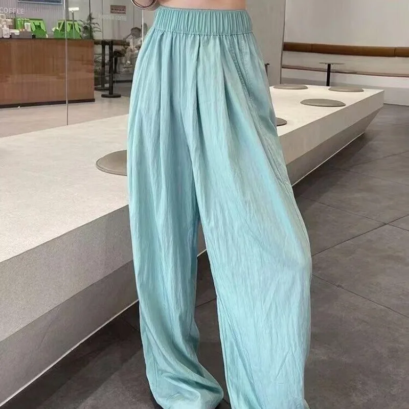 

Wide Leg Pants Women Japanese Yamamoto Casual Pants Lazy and Sagging Feeling Ice Silk Tall Wide Leg Pants